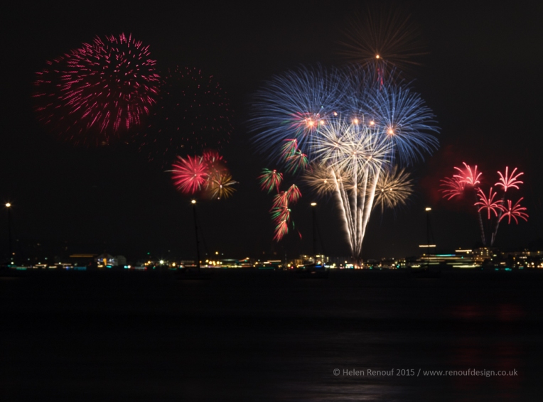 Combination of Fireworks in Photoshop.